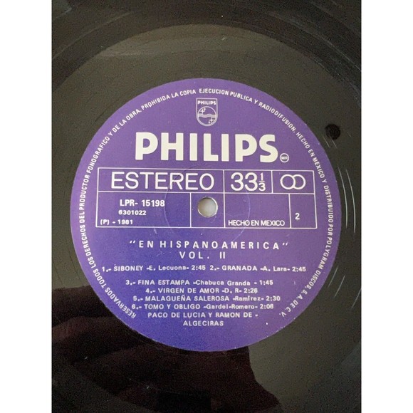 Paco De Lucia LP El Duende Flamenco / En Hispanoamérica Vol II Algeciras VG+ - Picture 11 of 11